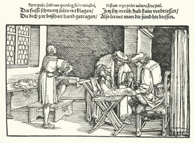 Beingeschwüre oder Wunden von Hans (after) Burgkmair