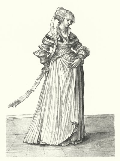 Kostüm einer Frau aus Basel von Hans (after) Holbein the Younger