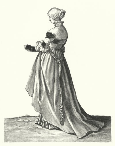 Kostüm einer Frau aus Basel von Hans (after) Holbein the Younger