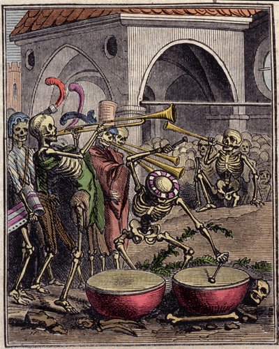 Gravur eines „Totentanzes“ von Hans Holbein dem Jüngeren (1497-1543) von Hans (after) Holbein the Younger