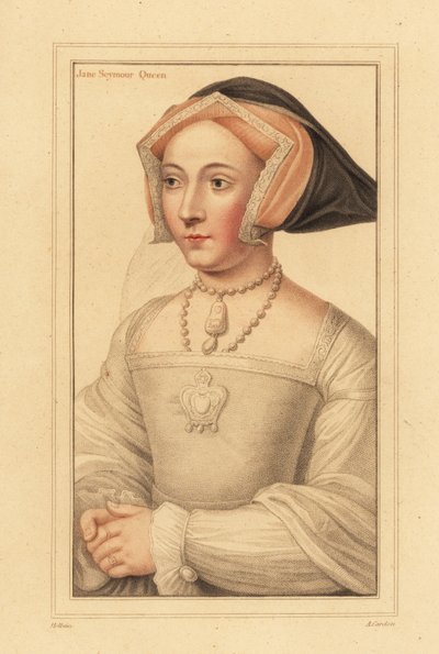 Jane Seymour, Königin von England, dritte Frau von König Heinrich VIII., 1812 (Gravur) von Hans (after) Holbein the Younger