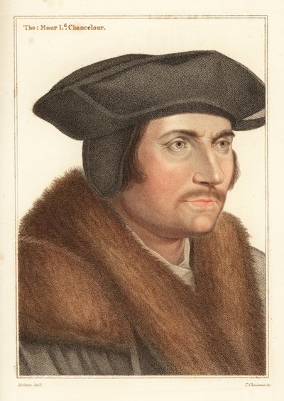 Sir Thomas More, Lordkanzler von König Heinrich VIII., 1812 (Gravur) von Hans (after) Holbein the Younger