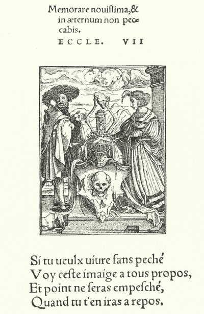 Das allegorische Wappen des Todes (Gravur) von Hans (after) Holbein the Younger