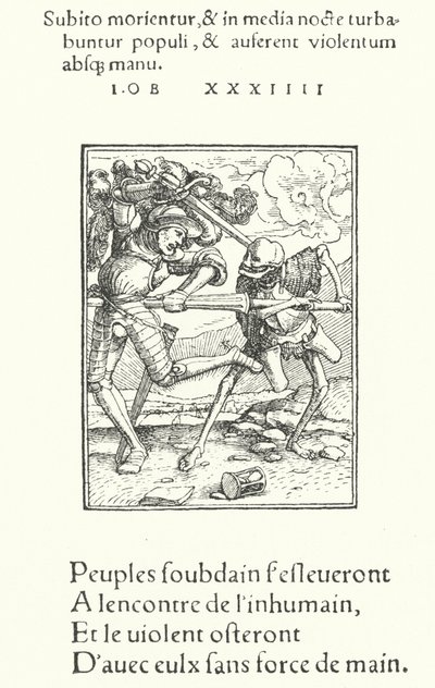 Der bewaffnete Ritter (Gravur) von Hans (after) Holbein the Younger