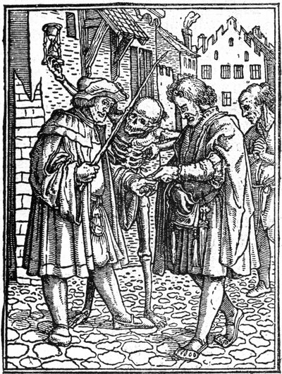 Der vorgetäuschte Tod von Hans Holbein dem Jüngeren: der Anwalt (Gravur) von Hans (after) Holbein the Younger