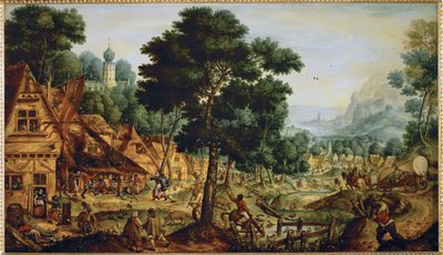 Leben in einem flämischen Dorf von Hans (circle of) Bol