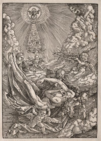 Christus von Engeln in den Himmel getragen, ca. 1515-1517 von Hans Baldung