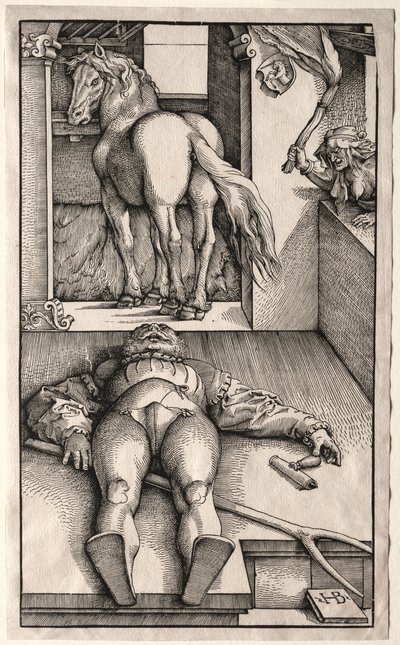 Der verhexte Bräutigam, 1544-45 von Hans Baldung