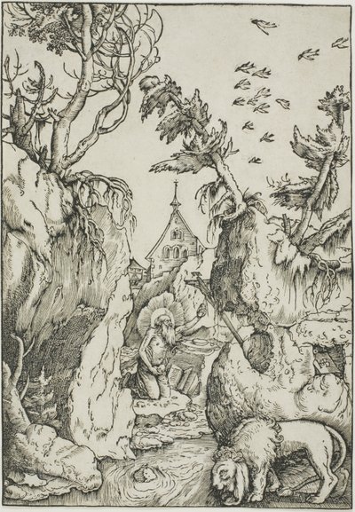 Der heilige Hieronymus in der Wildnis von Hans Baldung Grien