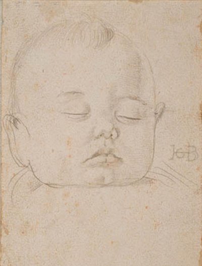 Der Kopf eines schlafenden Jungen, en face von Hans Baldung Grien