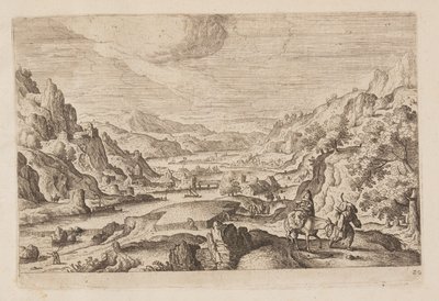 Tafel 20, aus Landschaften mit Szenen aus dem Alten und Neuen Testament und Ovids Metamorphosen von Hans Bol