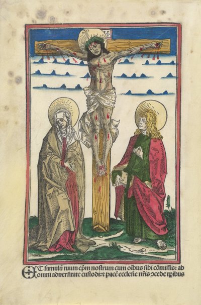 Christus am Kreuz mit der Jungfrau und dem Heiligen Johannes von Hans Burgkmair I
