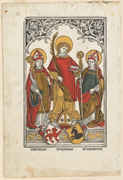 Der heilige Valentin, der heilige Stephanus und der heilige Maximilian von Hans Burgkmair I