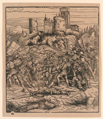 Die Schlacht bei Nauders, aus "Der Weisskunig" von Hans Burgkmair the Elder
