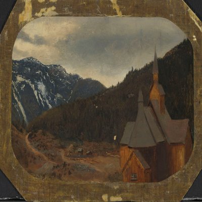 Nes Stabkirche von Hans Gude