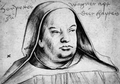 Porträt von Peter Wagner, Abt von Thierhaupten von Hans Holbein d.Æ.