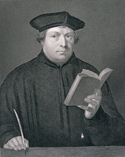 Martin Luther (1483-1546), graviert von W. Holl, aus 