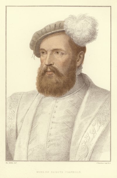 Monsieur De Saincte Corneille (Aquatinta) von Hans Holbein der Jüngere