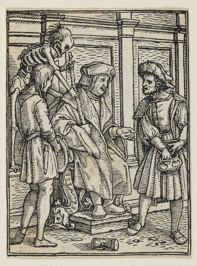 Der Richter aus dem Totentanz (Lyon), 1538 von Hans Holbein der Jüngere