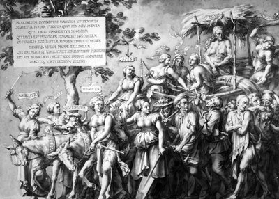 Der Triumph der Armut, gezeichnet von Jan de Bisschop, um 1650 von Hans Holbein der Jüngere