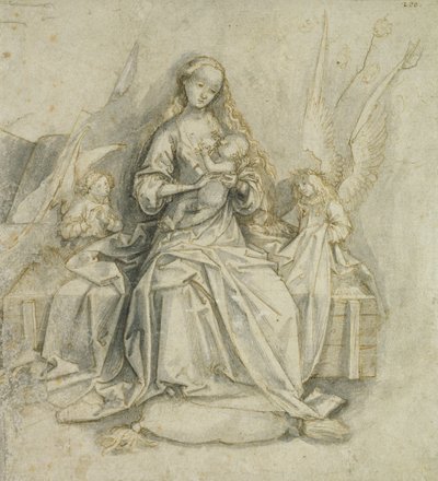 Madonna mit Kind (Feder und braune Tinte mit Bleistift auf Papier) von Hans Holbein the Elder