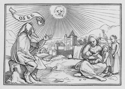 Die Prophezeiung Hoseas, Hosea I, 1 von Hans Holbein der Jüngere