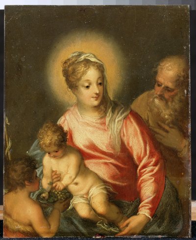 Die Heilige Familie mit Johannes dem Täufer von Hans I or Johann Rottenhammer