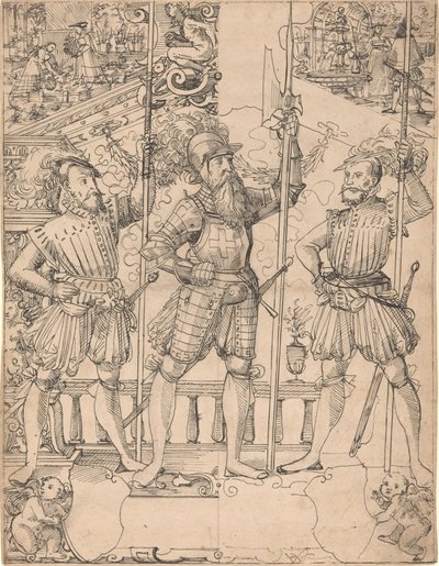 Hellebardier und zwei Pikenier von Hans Jakob Plepp