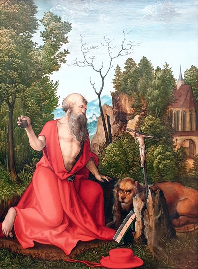 Der Heilige Hieronymus in der Wüste von Hans Leonhard Schäufelein