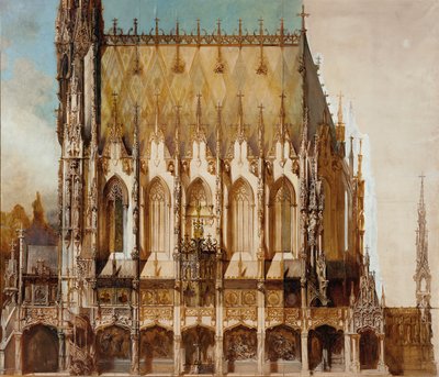 Gotische Grabkirche St. Michael, Seitenansicht von Hans Makart