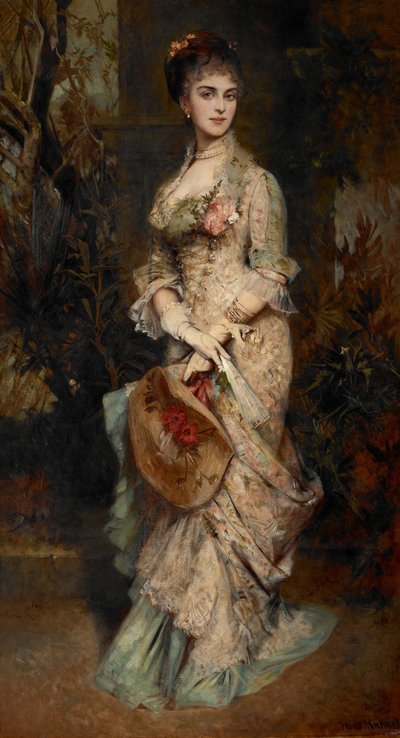 Porträt von Hanna Klinkosch (1849-1925), ab 1890 durch Heirat Prinzessin von Liechtenstein von Hans Makart
