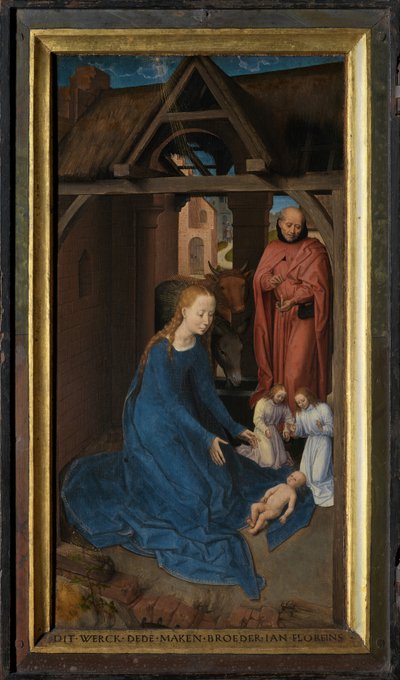 Linkes Panel des Triptychons von Jan Floreins von Hans Memling