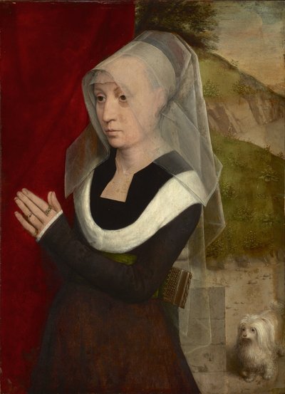 Porträt einer betenden Frau von Hans Memling
