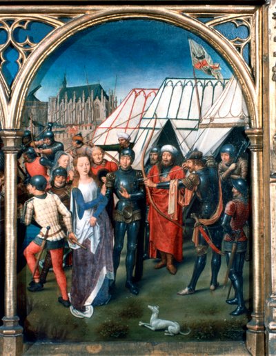 Schrein der heiligen Ursula, Martyrium in Köln, 1489 von Hans Memling