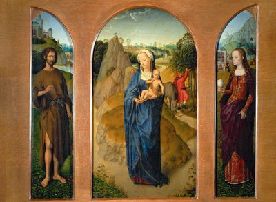 Triptychon mit der Madonna und dem Kind von Hans Memling