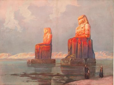 Die Memnon-Statuen vor dem Tempel von Hans Rudolf Schulze
