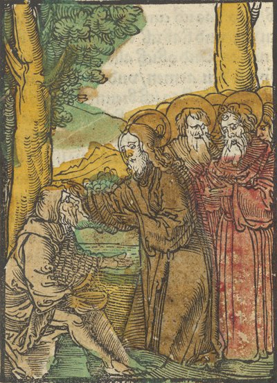 Christus heilt den Blinden, aus Das Plenarium, 1517 von Hans Schäufelein the Elder