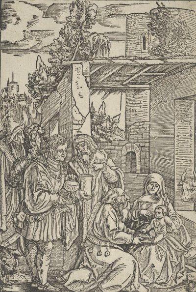 Die Anbetung der Könige, aus Ewangeli und Epistel von Hans Schäufelein the Elder