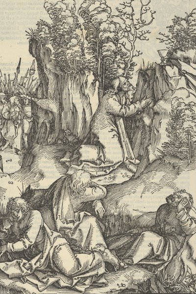 Die Agonie im Garten aus Speculum passionis domini nostri Ihesu Christi von Hans Schäufelein the Elder