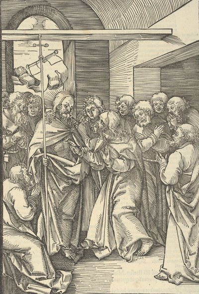 Der Unglaube des Thomas, aus Speculum passionis domini nostri Ihesu Christi von Hans Schäufelein the Elder