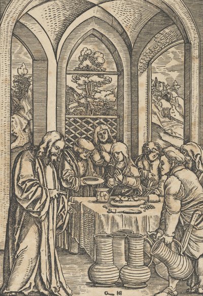 Die Hochzeit zu Kana, aus dem Leben Christi von Hans Schäufelein the Elder