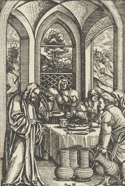 Die Hochzeit zu Kana, aus Das Leben Christi von Hans Schäufelein the Elder