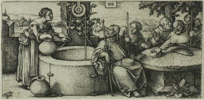 Christus und die Frau von Samaria von Hans Sebald Beham