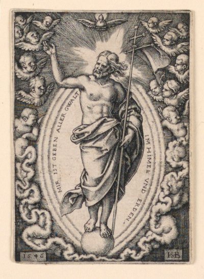 Christus auf dem Globus von Hans Sebald Beham