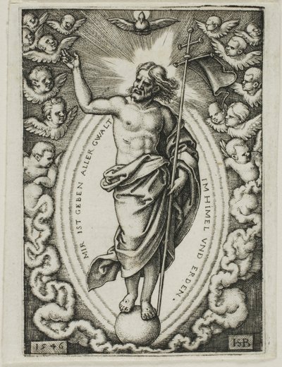 Christus auf dem Globus von Hans Sebald Beham