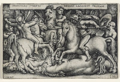 Herkules kämpft gegen die Trojaner, 1545 von Hans Sebald Beham