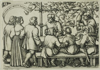 Bauernfest, Platte 8 aus dem Bauernfest oder die zwölf Monate von Hans Sebald Beham