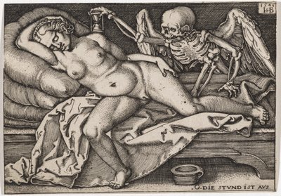 Schlafendes Mädchen und Tod, 1548 von Hans Sebald Beham