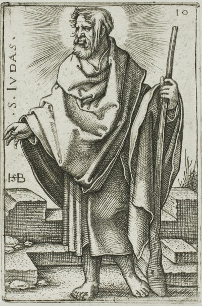 St. Judas, Platte 10 aus Die zwölf Apostel von Hans Sebald Beham