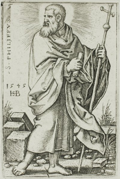 St. Philippus, Platte 5 aus Die Zwölf Apostel von Hans Sebald Beham